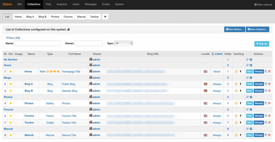 b2evolution screenshot 1