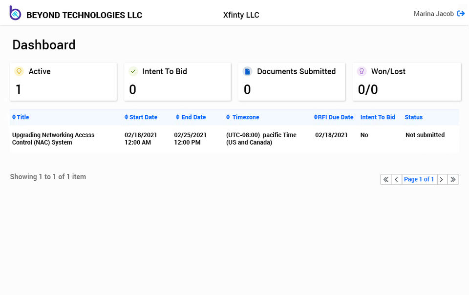 Bid Management System screenshot 2