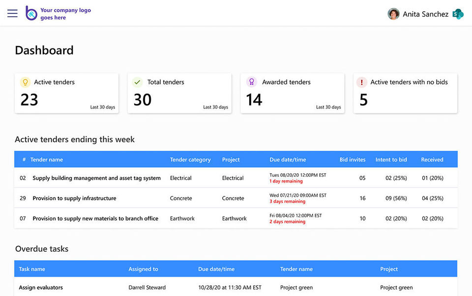 Bid Management System screenshot 1