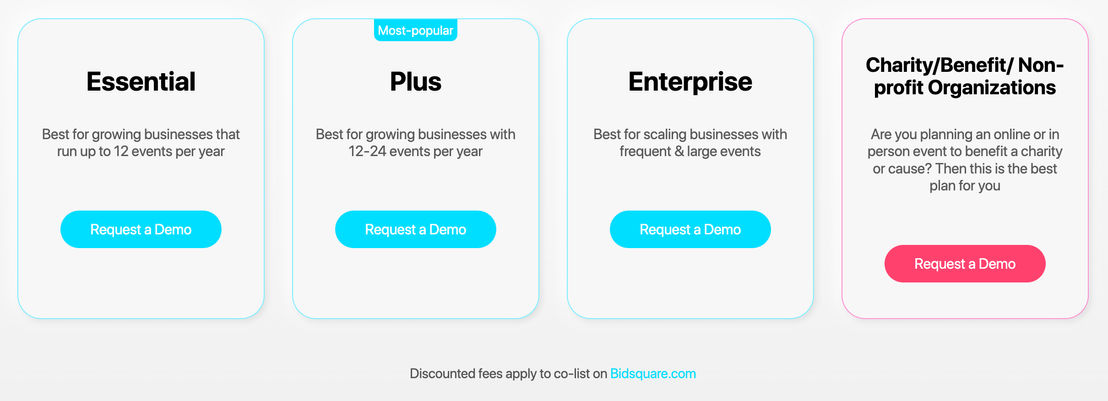 Bidsquare Cloud pricing 1
