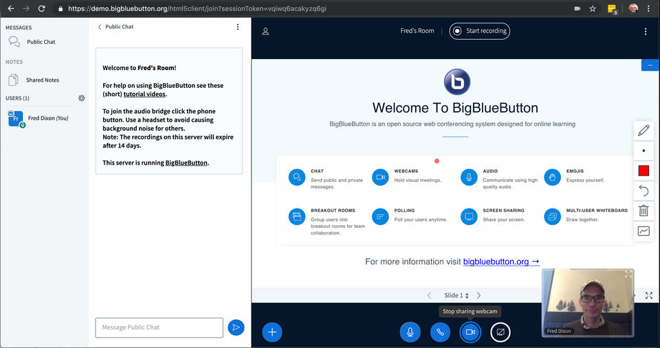 BigBlueButton screenshot