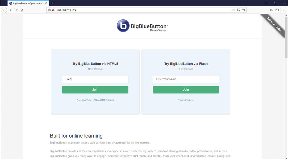 BigBlueButton screenshot