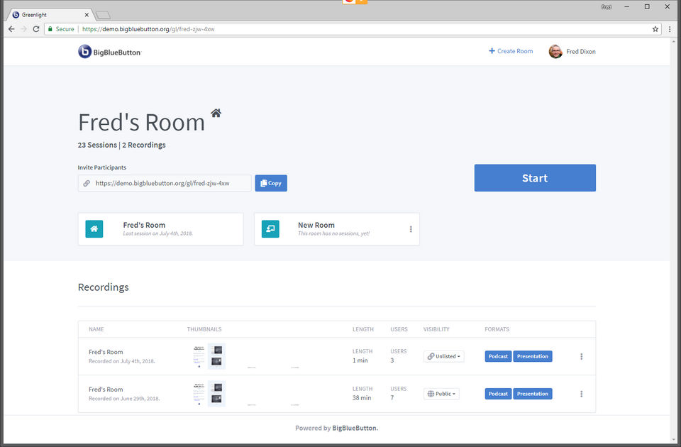 BigBlueButton screenshot