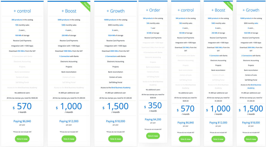Bind ERP pricing 1
