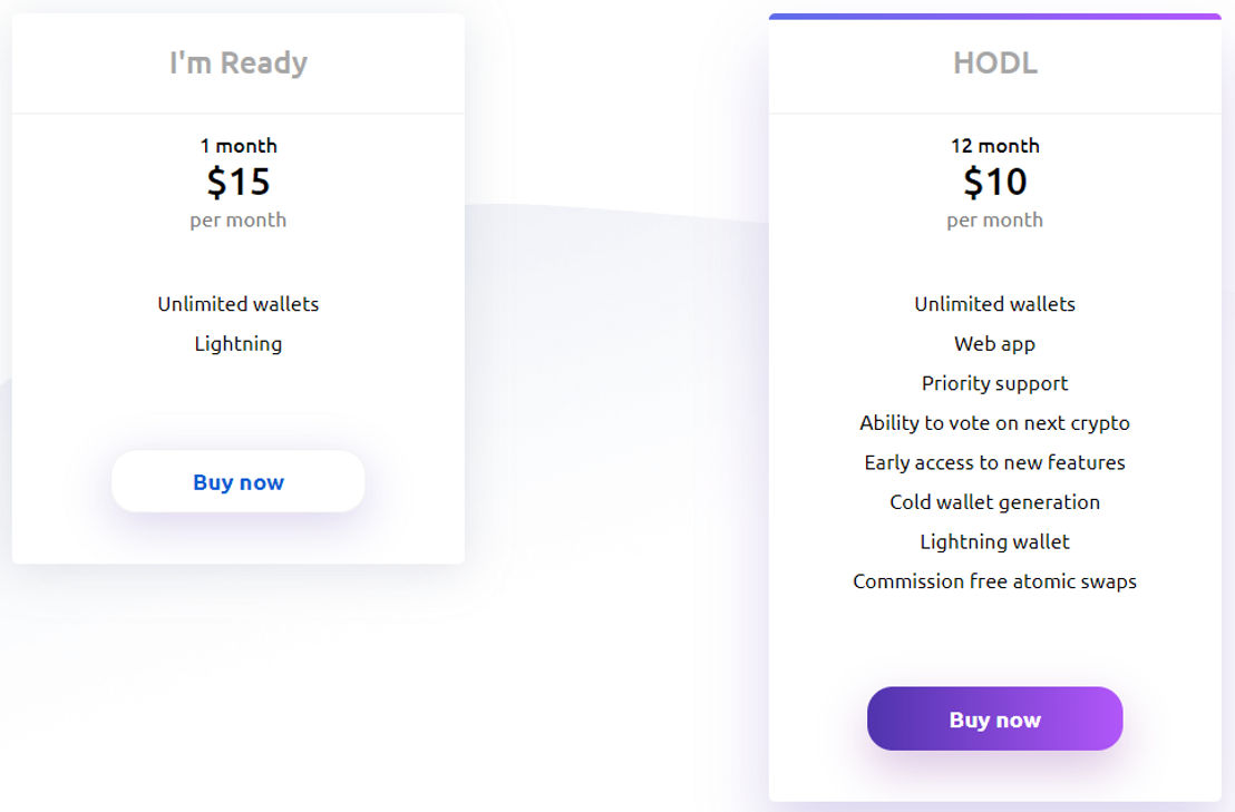 BitFreezer pricing 1