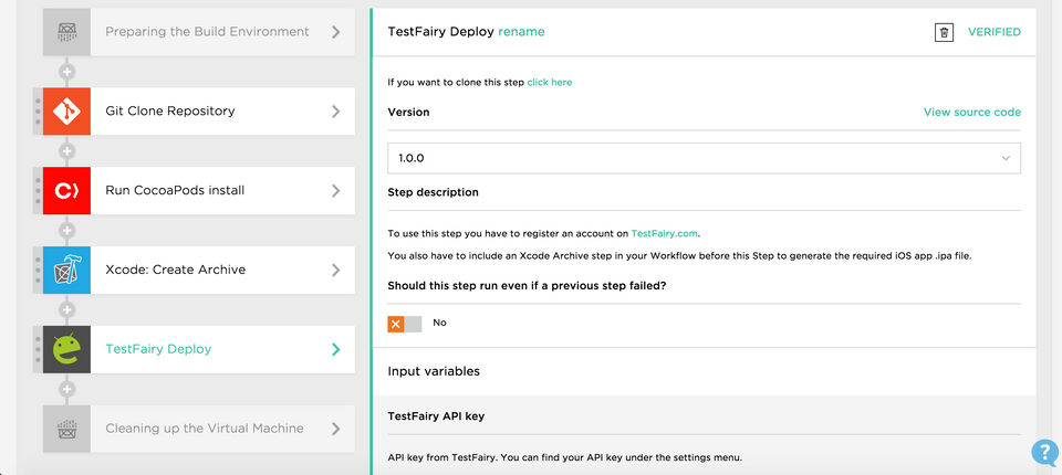 Bitrise screenshot 2