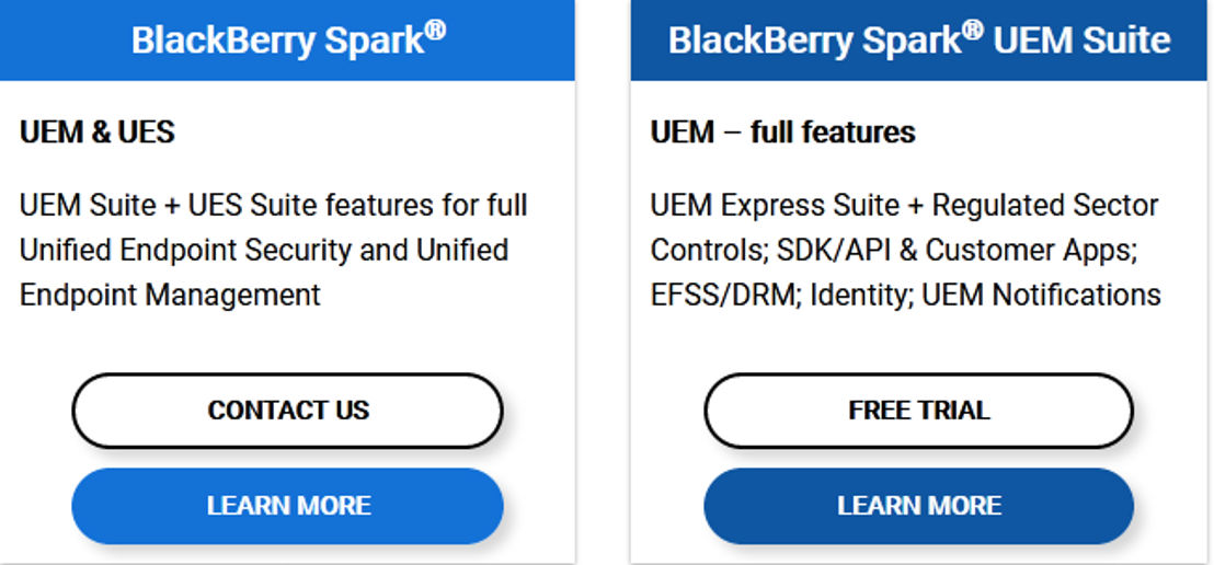 BlackBerry Enterprise Identity pricing 1