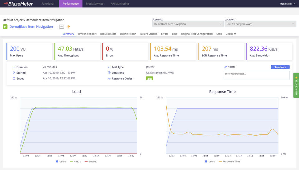 BlazeMeter screenshot 1