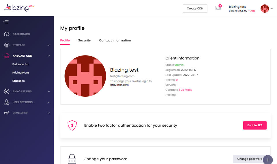 BlazingCDN screenshot 1