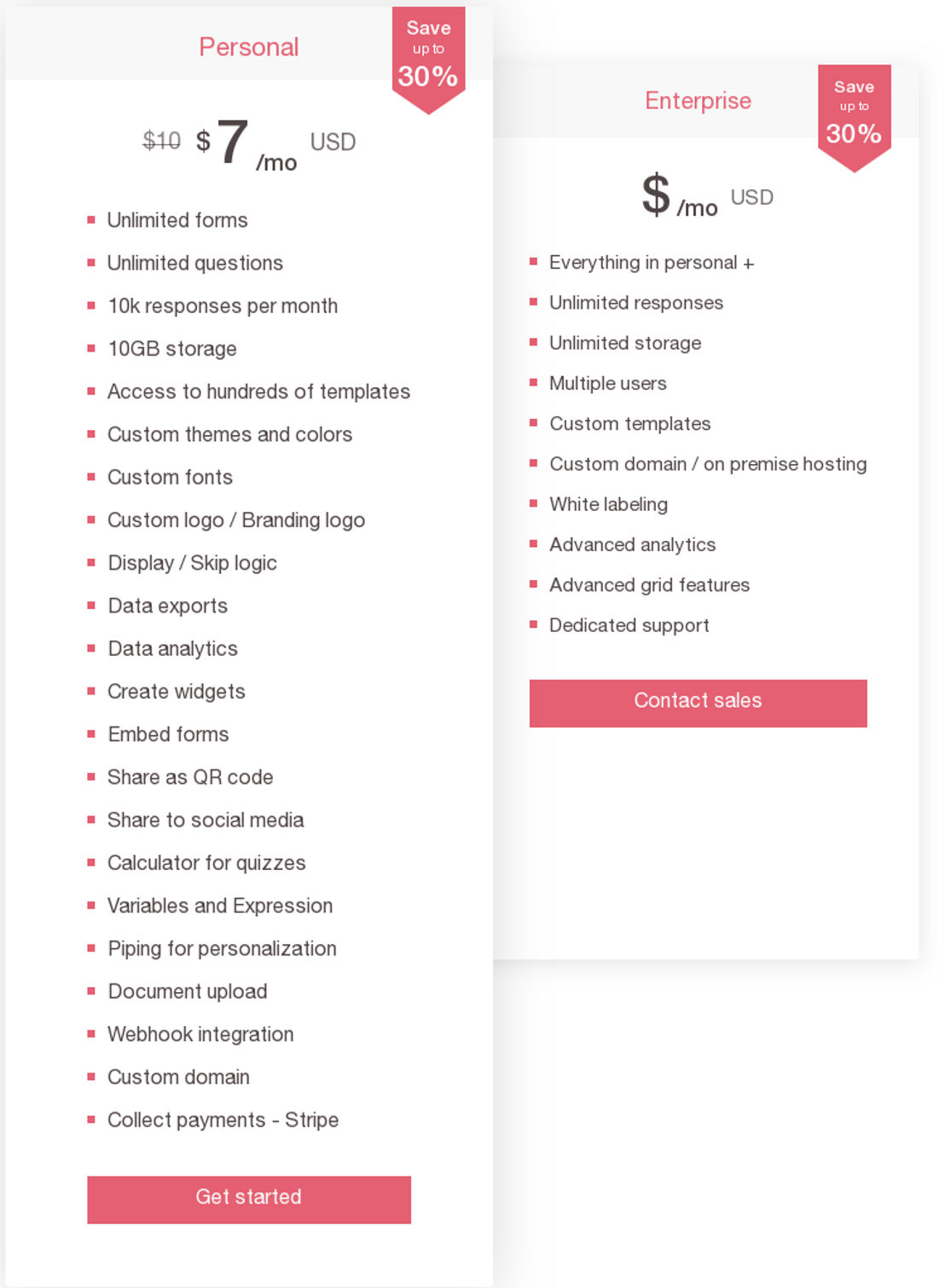 Block Survey pricing 1