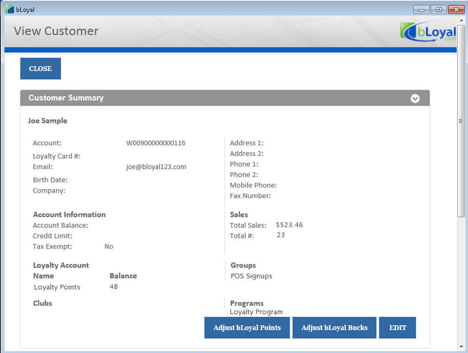 bLoyal screenshot