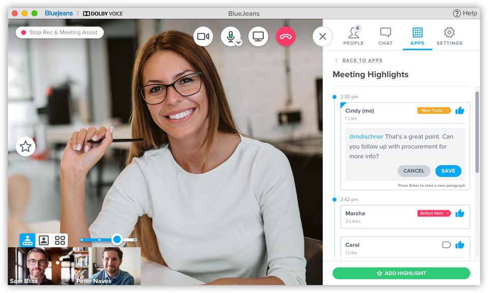 BlueJeans Virtual Meetings screenshot 2