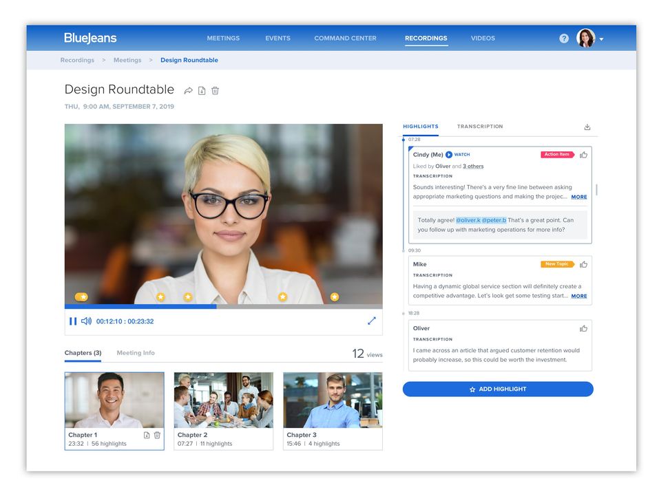 BlueJeans Virtual Meetings screenshot 1