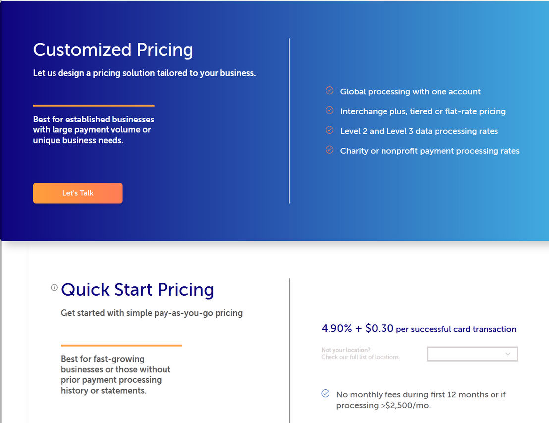 BlueSnap pricing 1
