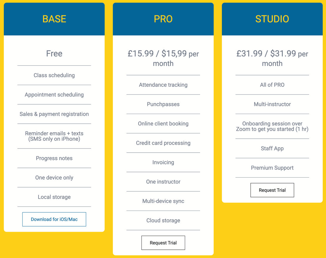 Bobclass pricing 1