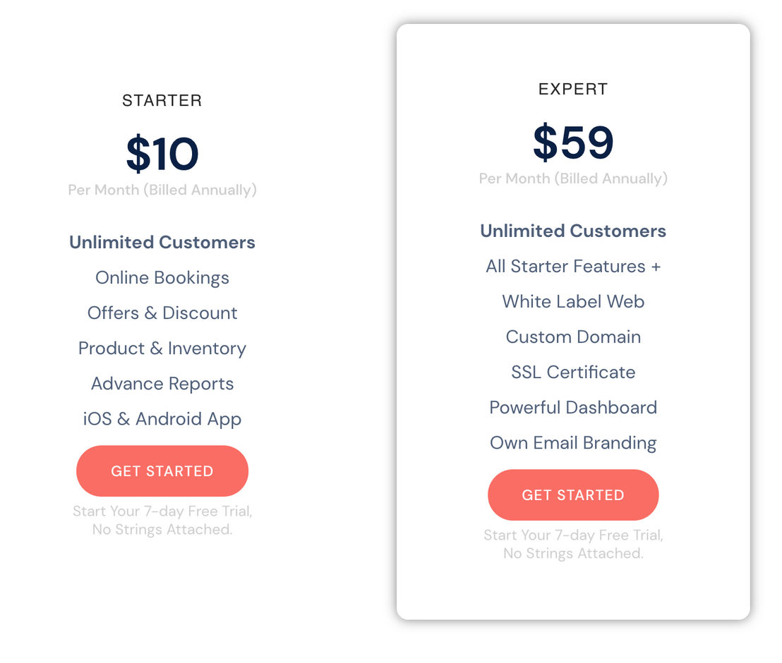 Bodytude pricing 1