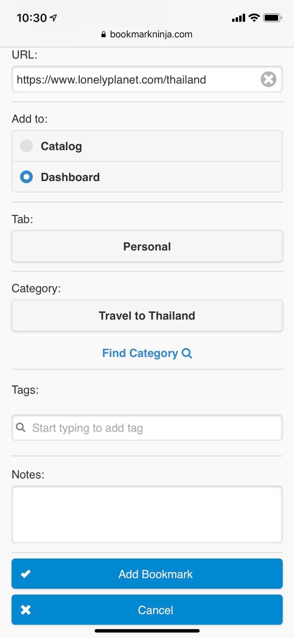 Bookmark Ninja screenshot