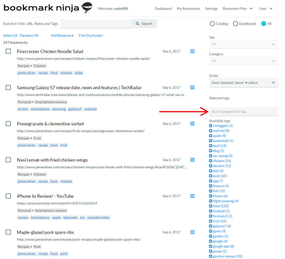 Bookmark Ninja screenshot