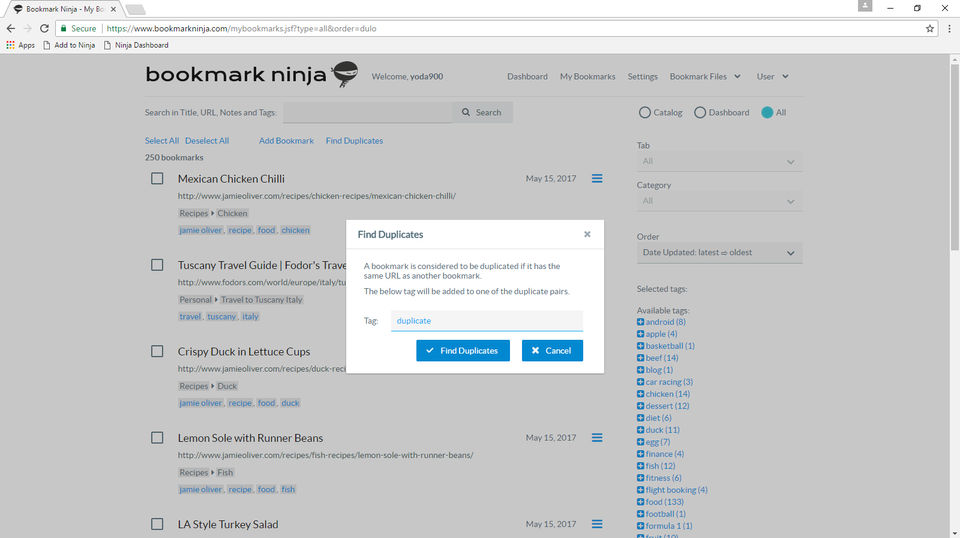 Bookmark Ninja screenshot