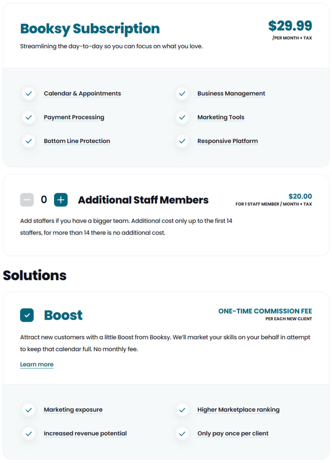 Booksy pricing 1