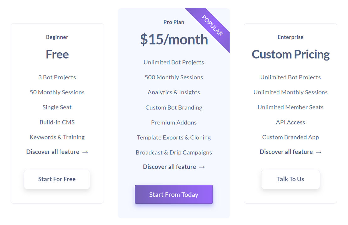 BotStar pricing 1