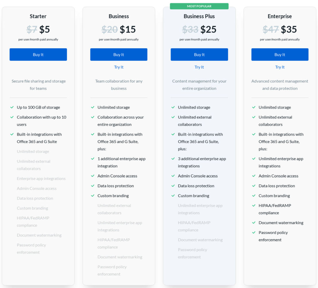 Box pricing 1