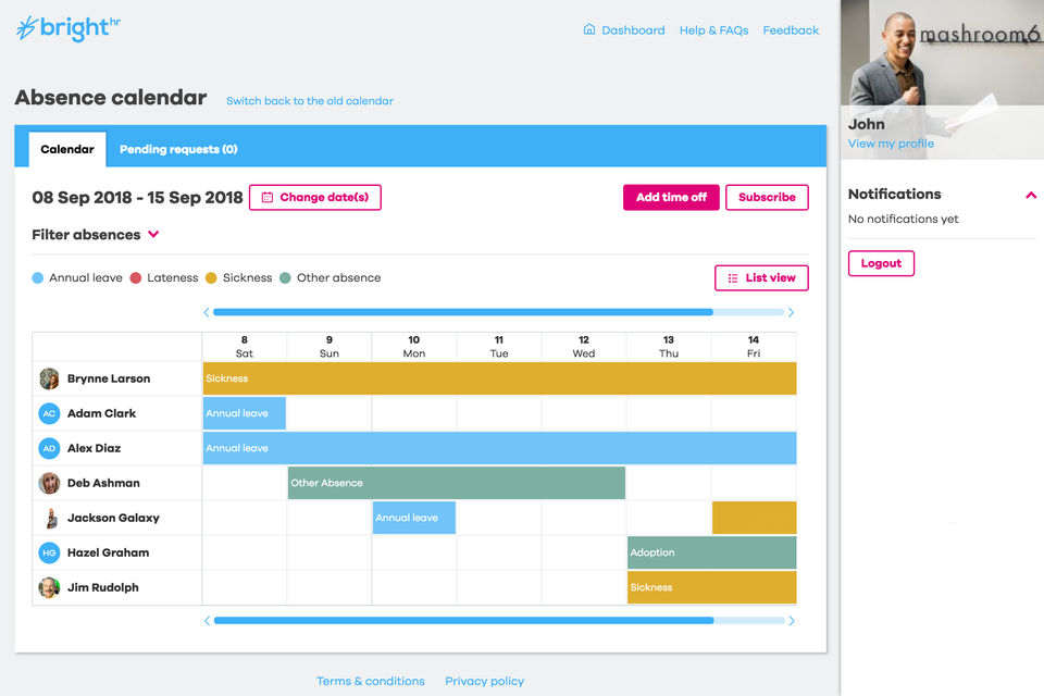 BrightHR screenshot 1