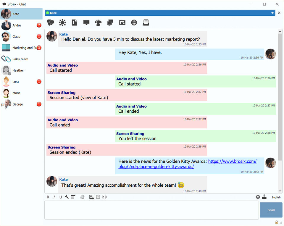 Brosix screenshot 3