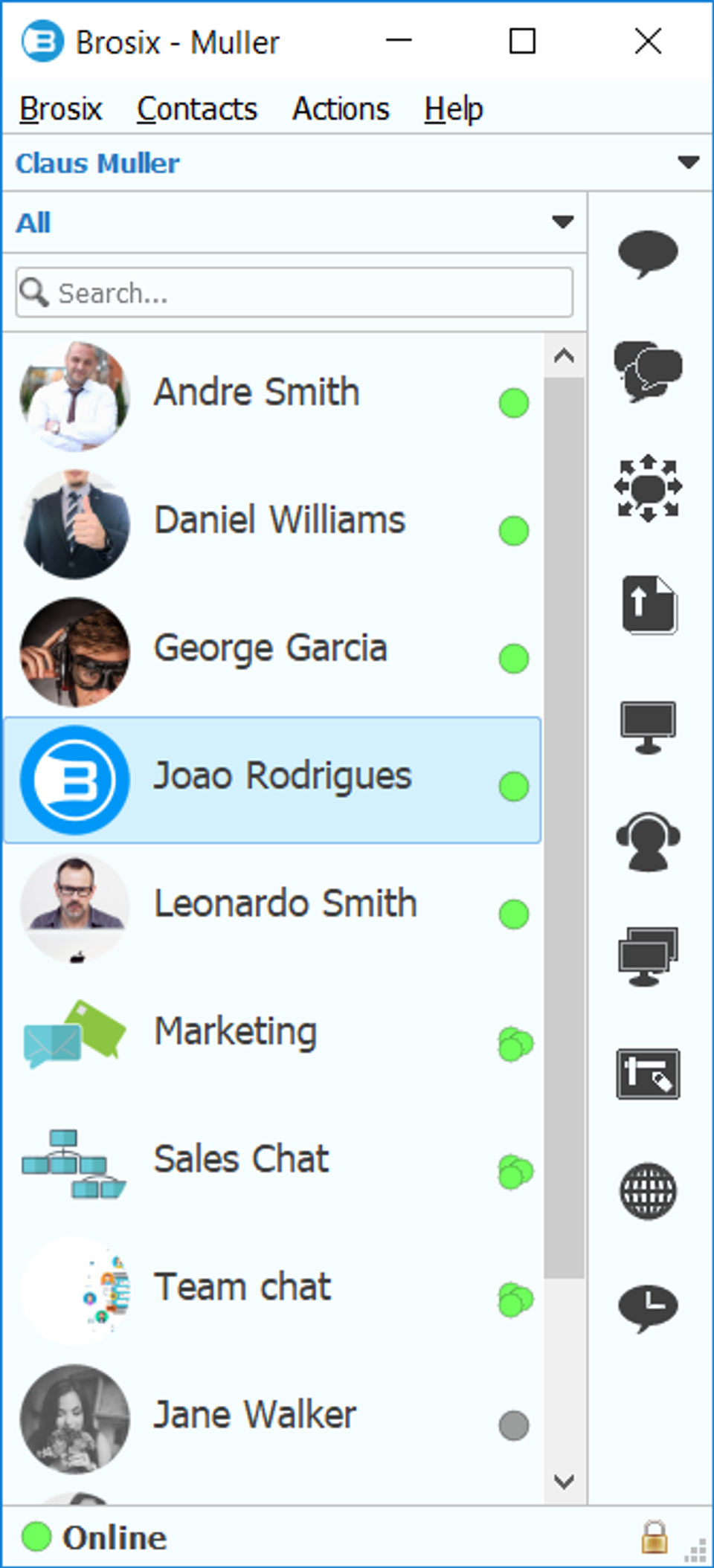 Brosix screenshot 1