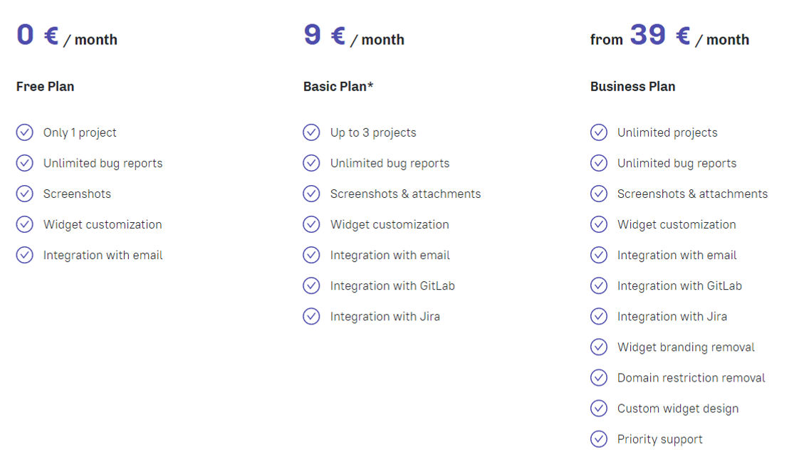 Buglog pricing 1