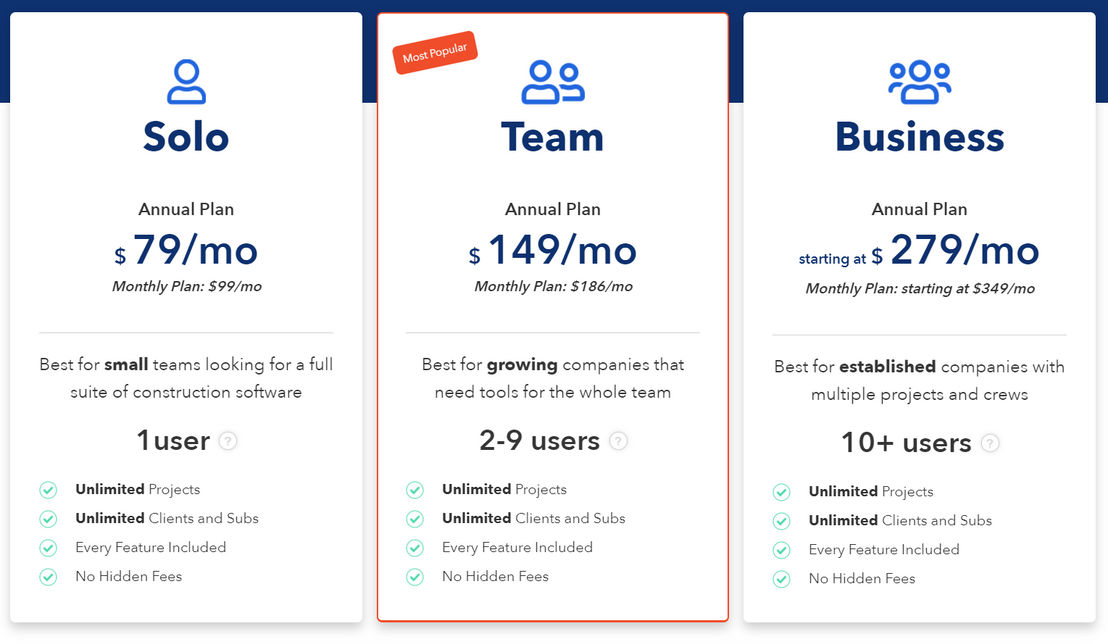 BuildBook pricing