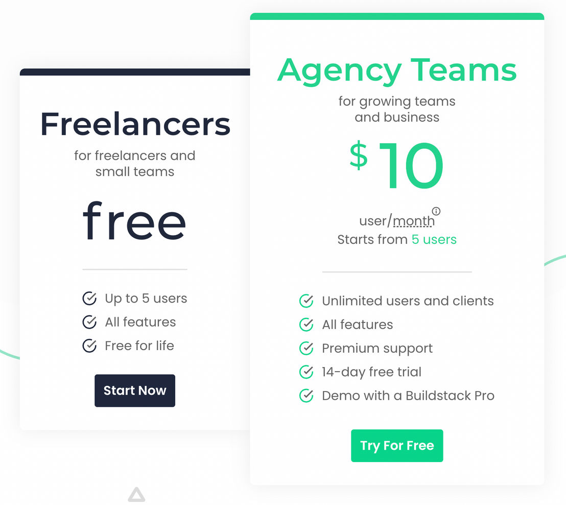 BuildStack pricing 1
