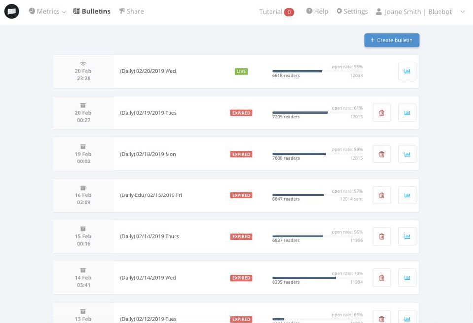 Bulletin screenshot 4