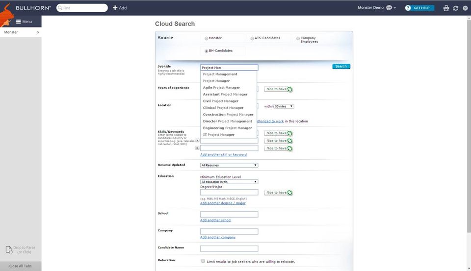 Bullhorn ATS & CRM screenshot 1