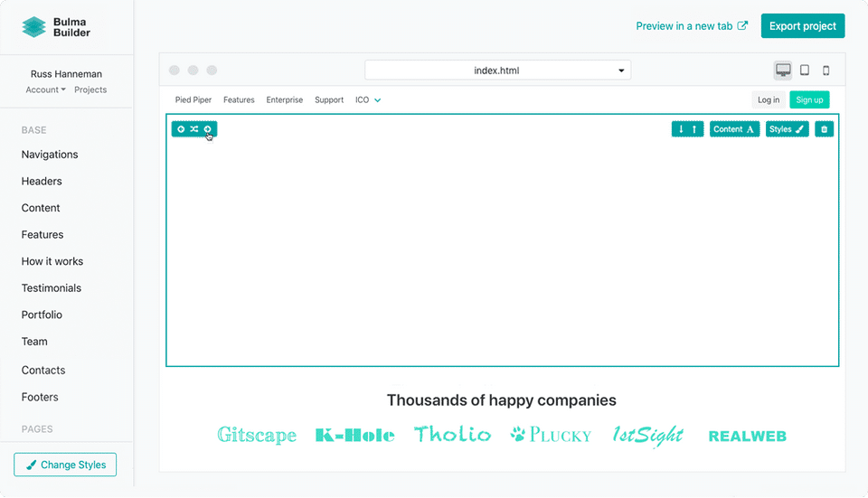 Bulma Builder screenshot 2