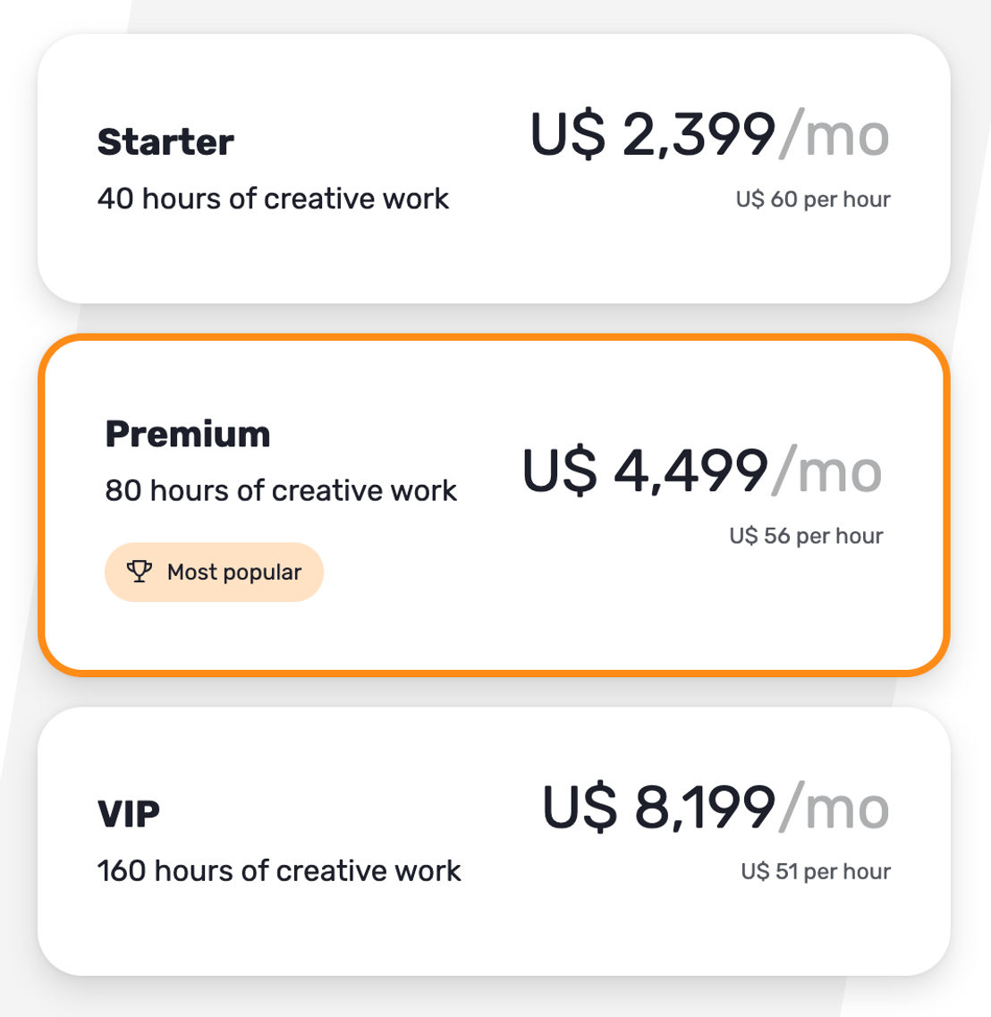 Bunny Studio pricing 1