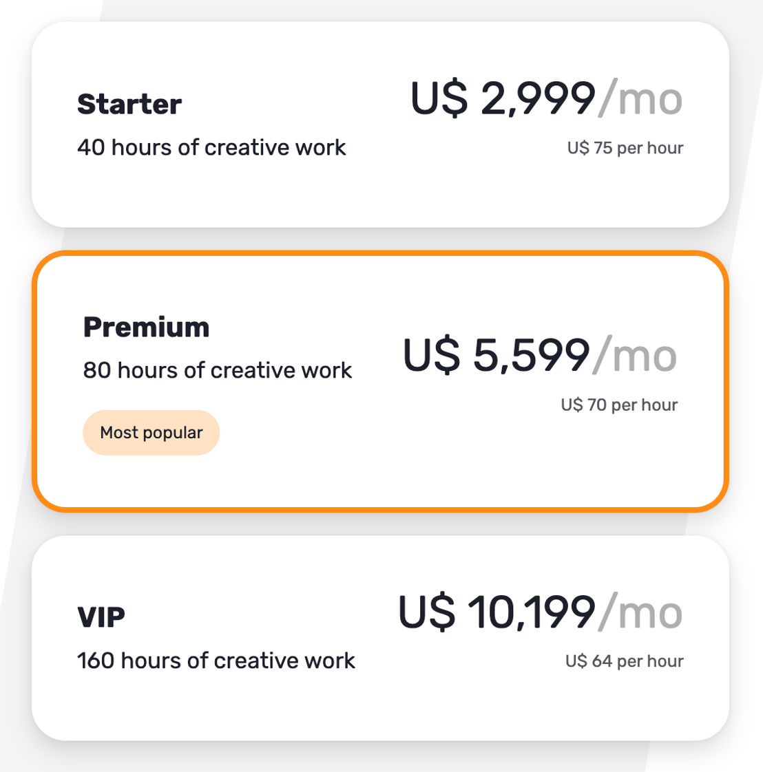 Bunny Studio pricing 2