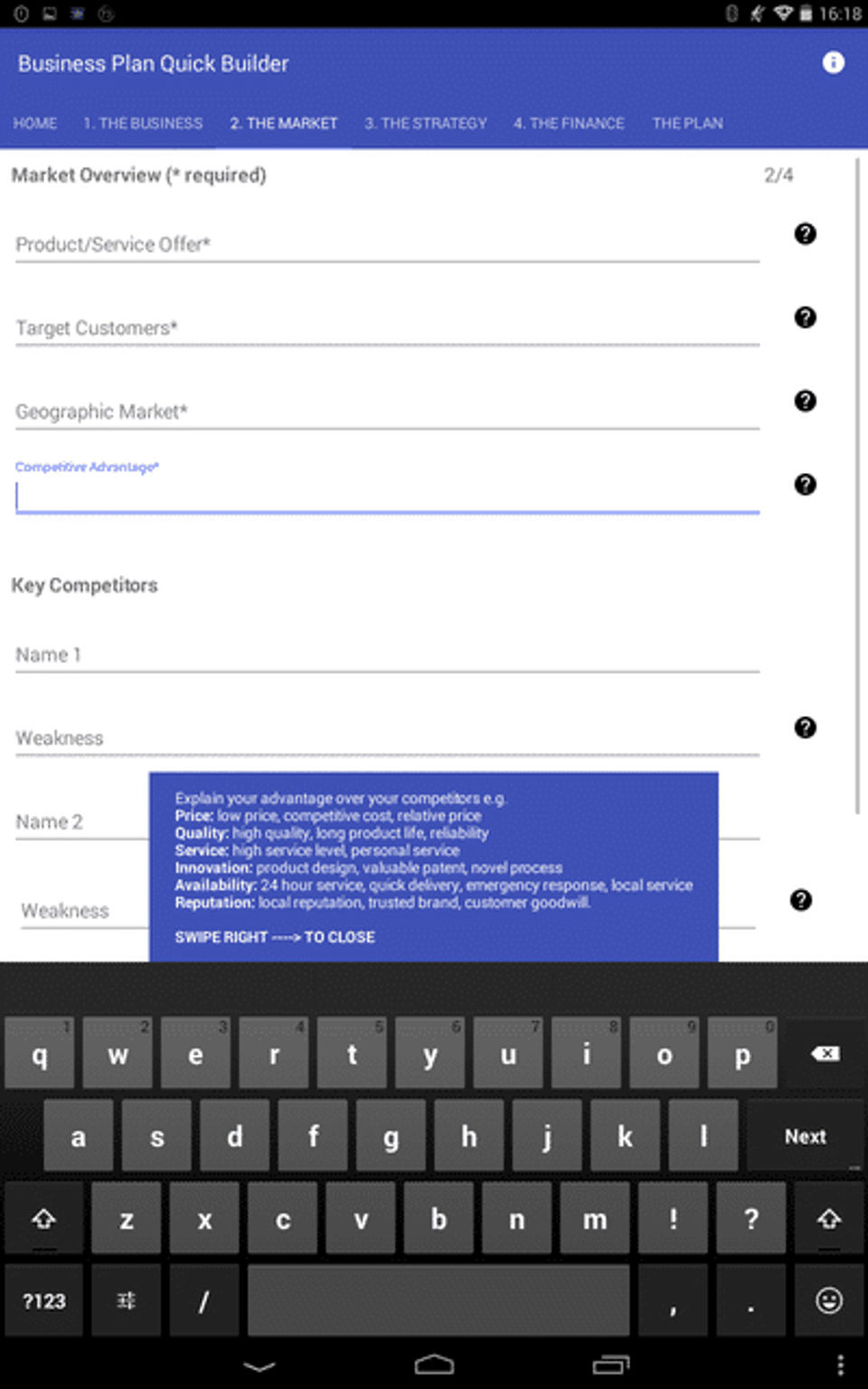 Business Plan Quick Builder screenshot 4