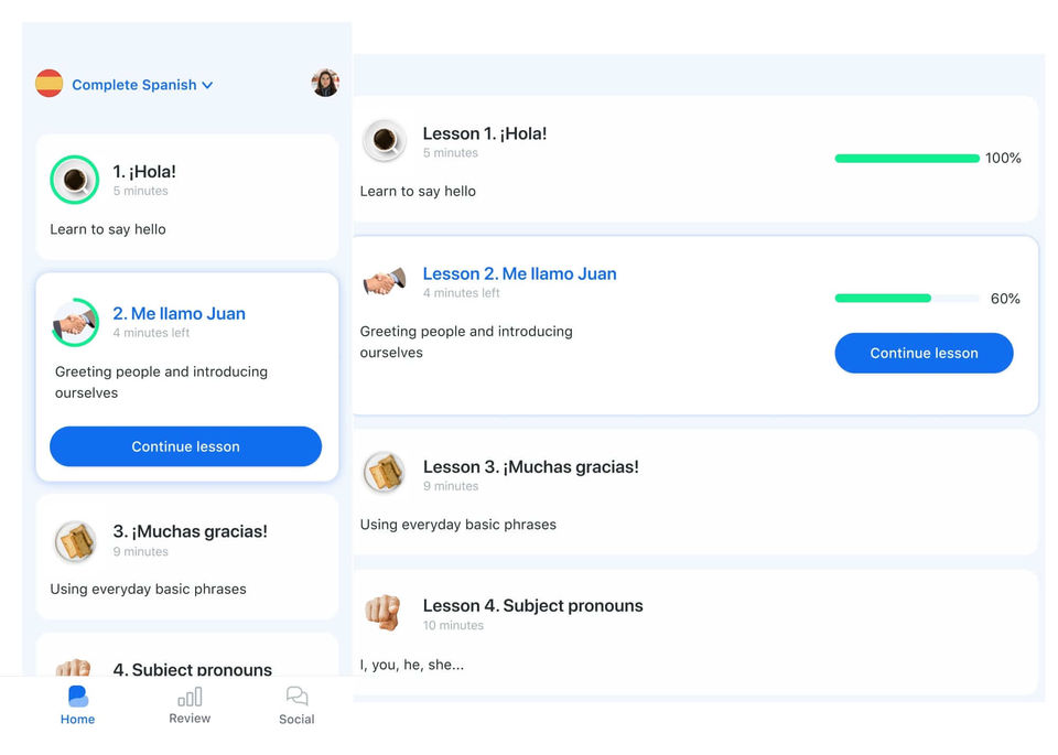 Busuu screenshot 2