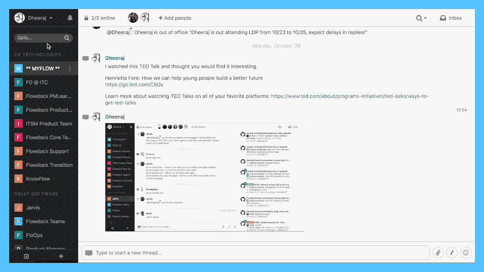 CA Flowdock screenshot 3