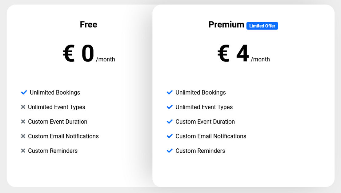 Calendbook pricing