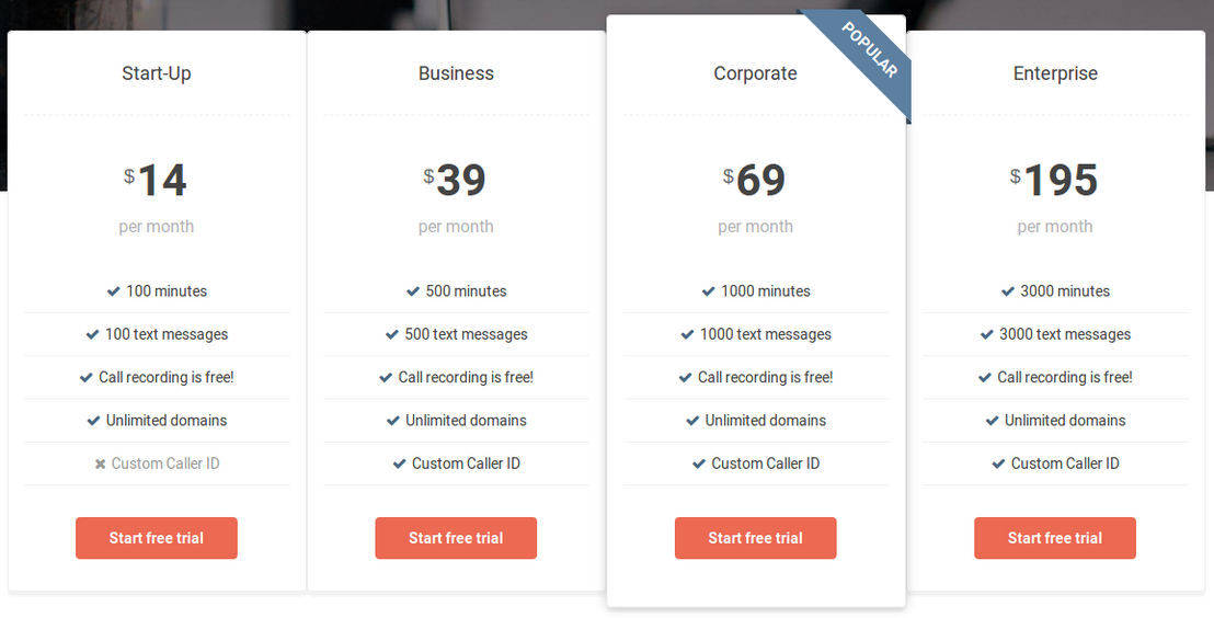 Callback Tracker pricing 1
