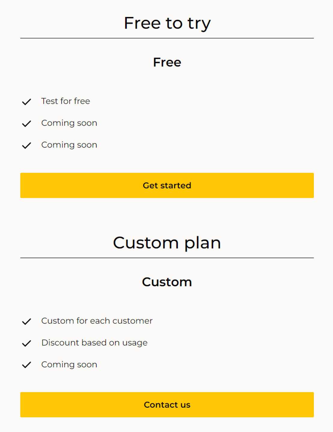 Calligram pricing 1