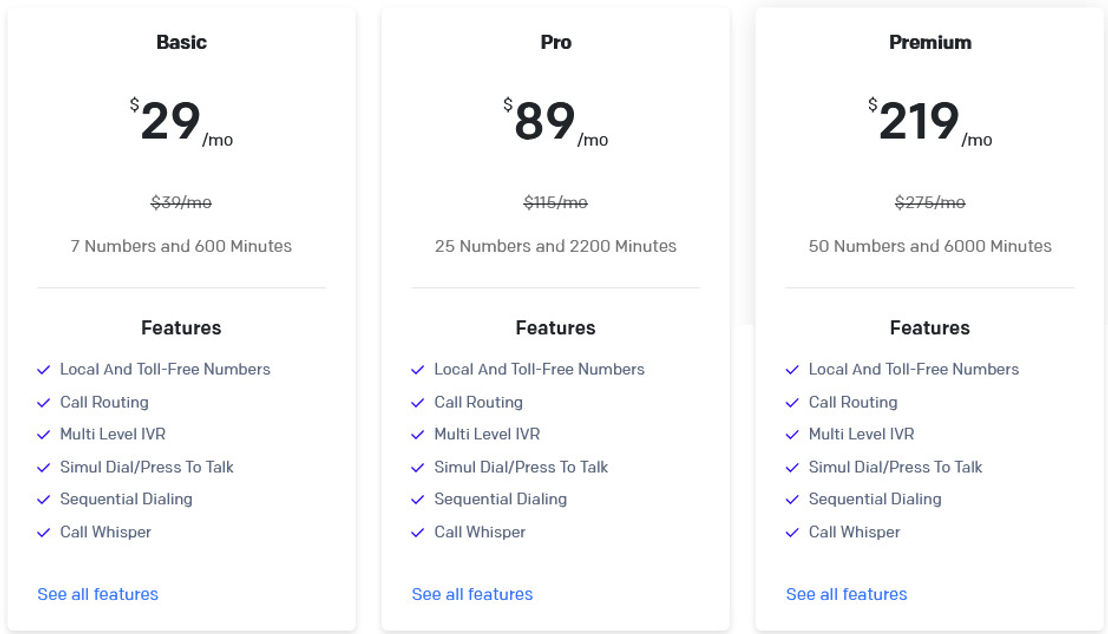 CallMatrix pricing 2