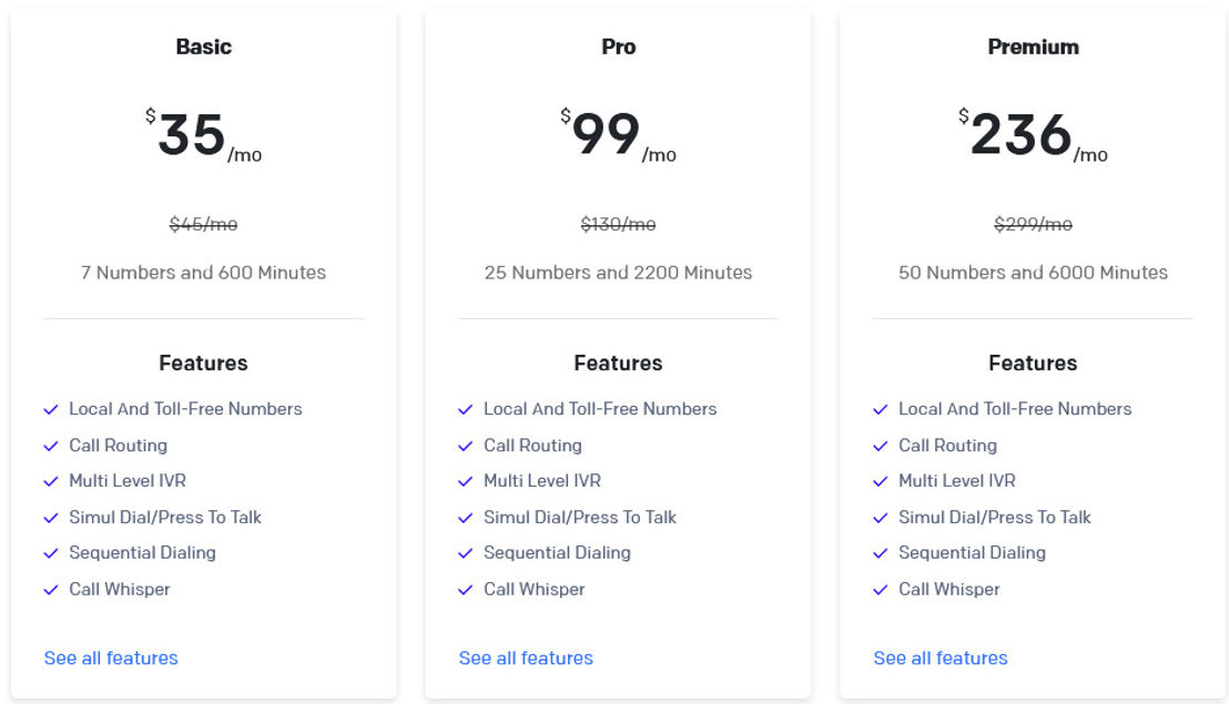 CallMatrix pricing 1