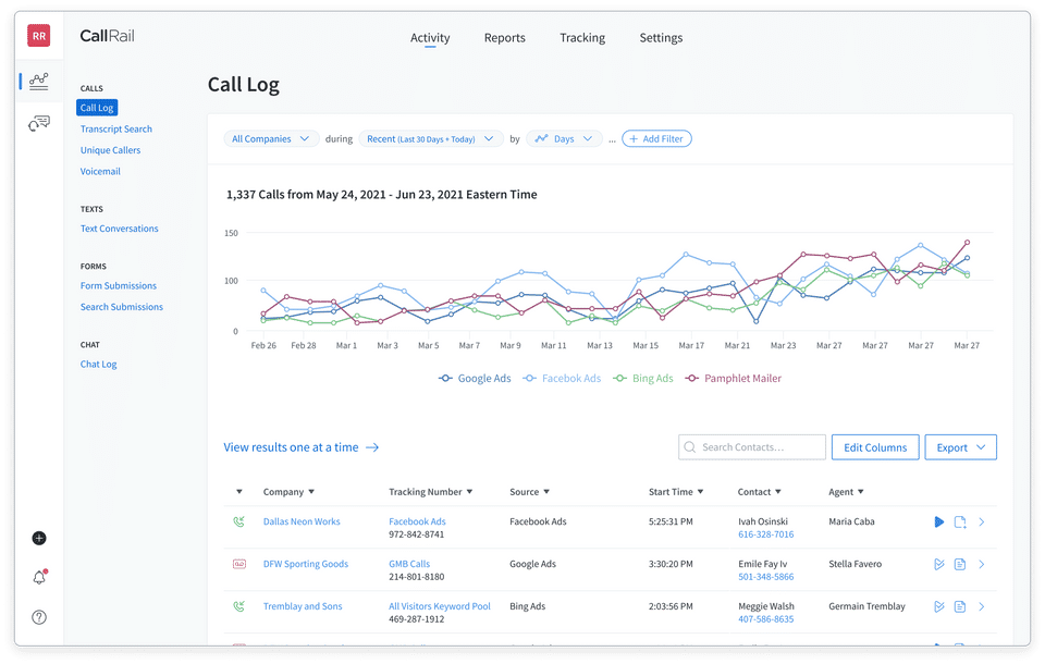 CallRail screenshot 1
