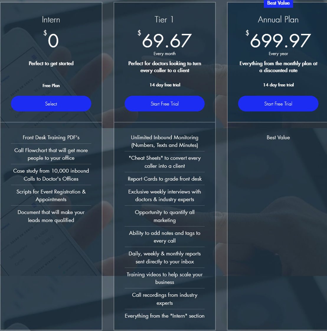 Calls to Clients pricing 1