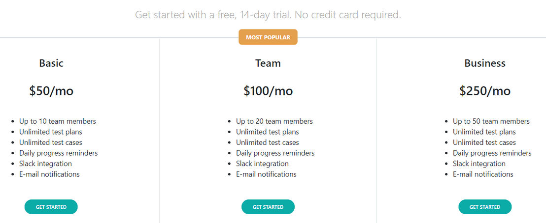 Calm QA pricing 1
