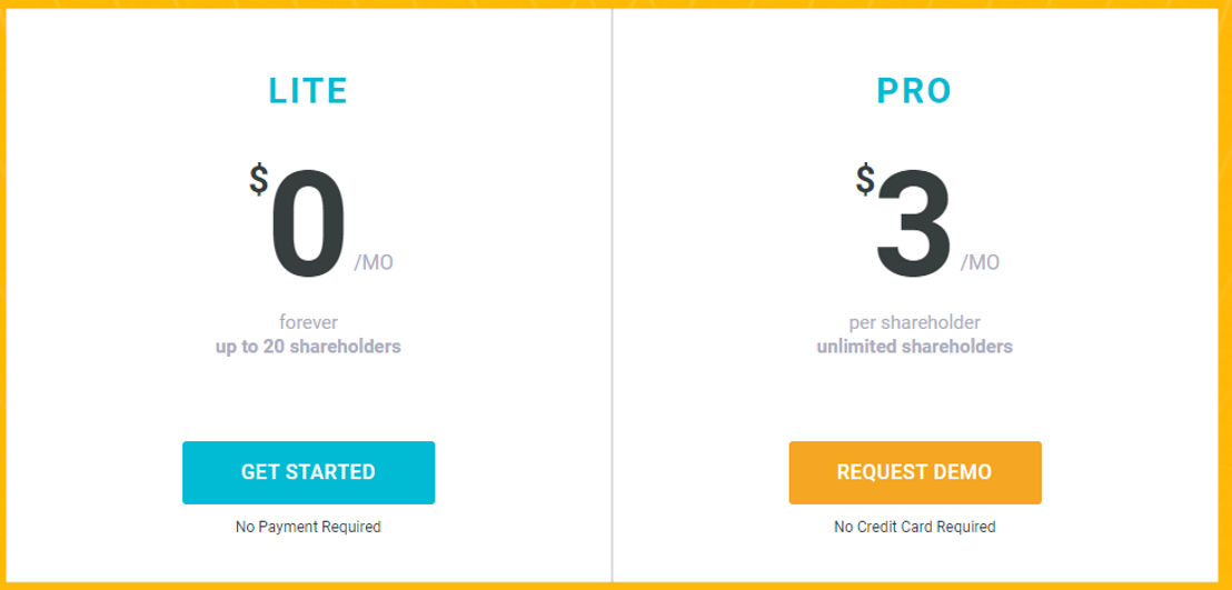 Capshare pricing 1