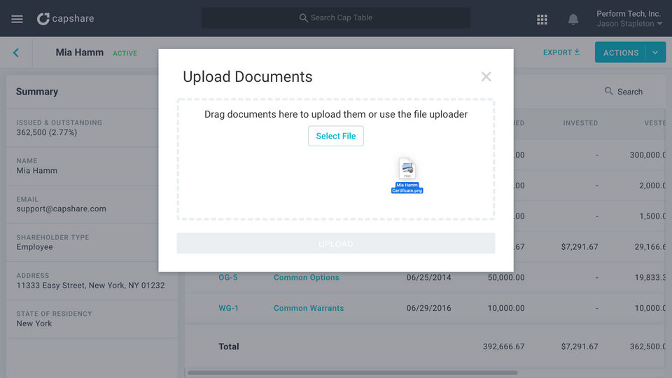 Capshare screenshot 2